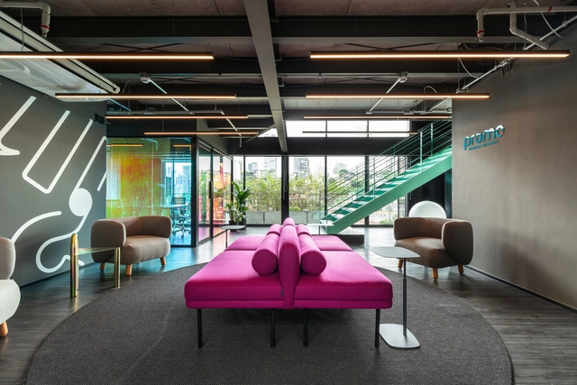 Escritório Eaí MKT / TODOS Arquitetura - Fotografia de Interiores, Interiores De Escritórios, Dormitório, Mesa, Cadeira
