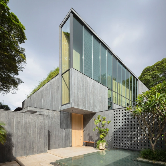 圣保罗住宅 / Searle Puga Arquitectos - 建筑图, 独立住宅, 花园, 表皮