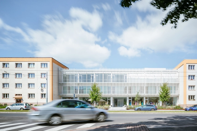 Polyfunctional Building Petřiny82 / Lucie Němcová - Exterior Photography, Adaptive Reuse, Facade