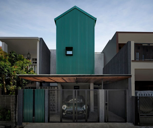 错层空间，Verde 之家 / Atelier Bertiga - 建筑图, 独立住宅, 门, 表皮