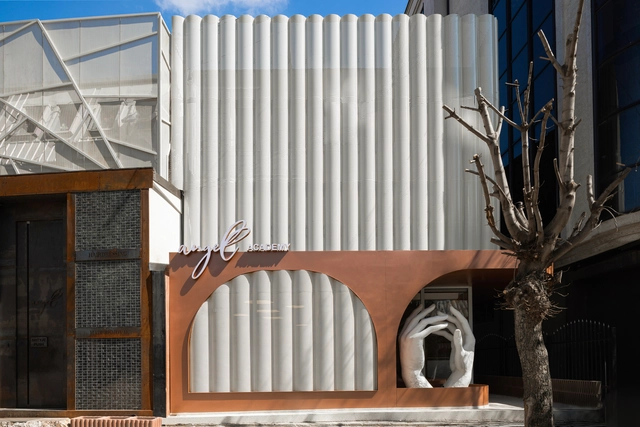Angel Academy / NOMMA studio - Exterior Photography, Renovation, Stairs, Facade, Handrail, Arch, Balcony