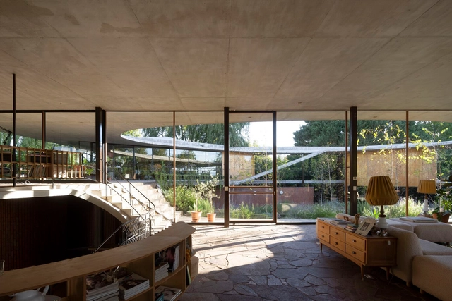 曲线混凝土屋顶，Rita 之家 / Estudio Fernandez Renati - 室内图, 独立住宅, 表皮, 梁
