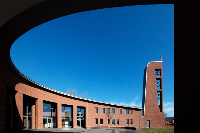 Church of Saint John Paul II / Robert Gutowski Architects - Exterior Photography,          Churches, Facade, Arch, Column