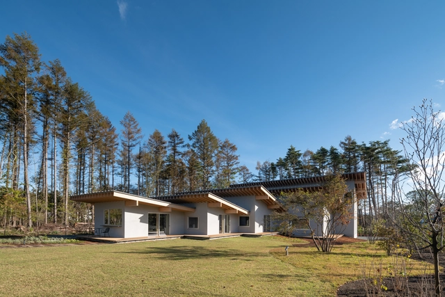 山中湖村生命之香工作室 / ALA  Inc. - 建筑图, 工厂, 表皮, 森林