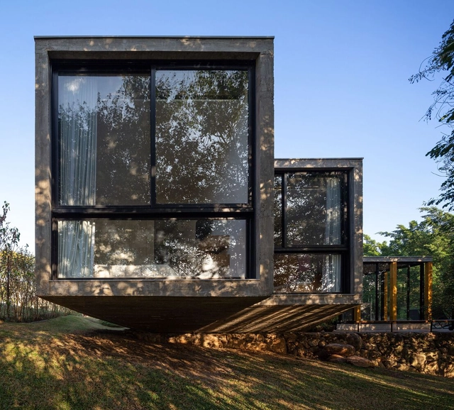 Casa Pavilhão / idsp arquitetos - Fotografia de Exterior, Casas, Jardim, Fachada, Porta