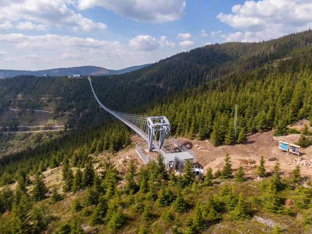 Sky Bridge 721 / TAROS NOVA a.s. - Exterior Photography, Pedestrian Bridge, Forest