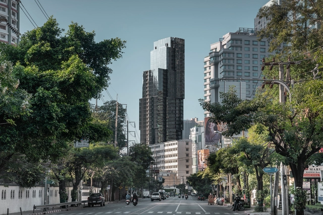 曼谷‘雕塑几何’高层，素坤逸三十八住宅 / ACPV Architects - 建筑图, 居住建筑, 表皮, 城市