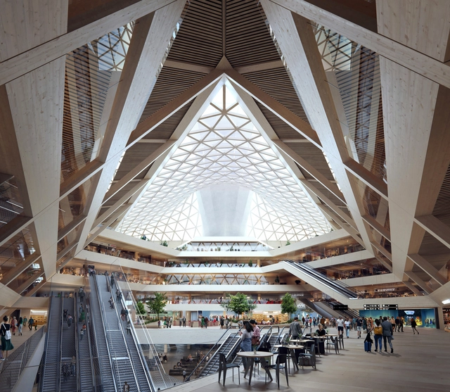 BIG and HOK’s Timber Design Wins the Global Zurich Airport Competition - Featured Image