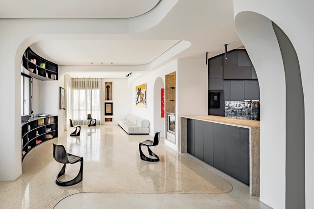 Perched House / Studio BO - Interior Photography, Apartment Interiors, Kitchen, Lighting, Chair