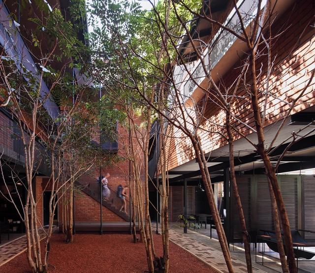 Barbeque Hub at Ella Hotel / KNG Architects - Exterior Photography, Restaurant, Facade, Handrail, Stairs