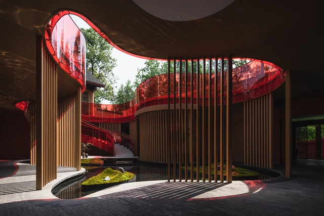 成都宽三堂餐厅 / 慕达建筑 - 室内图, 餐厅, 表皮, 楼梯