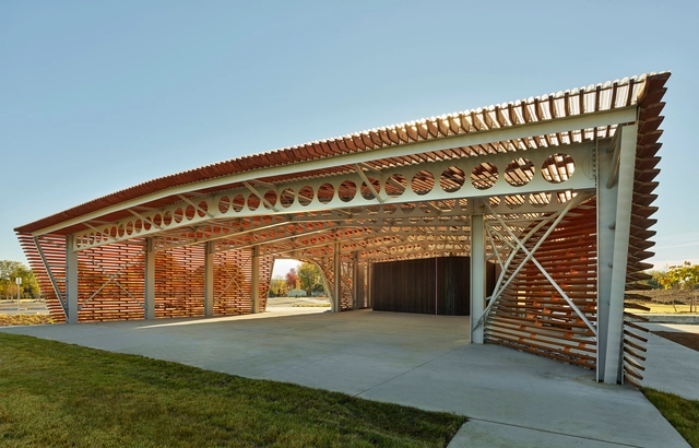 Osage Park Pavilion / modus studio - Exterior Photography, Installations & Structures, Garden, Facade, Arch