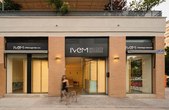 Clínica veterinaria IVEM / Marta Criado Andrés + Joan Nuevo Gascó + Natalia Alonso - Fotografía interior, Clínica Veterinaria, Puerta, Fachada