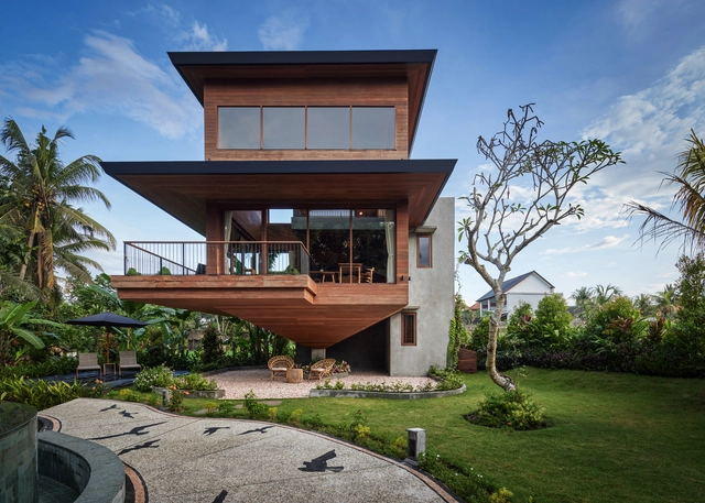 ‘漂浮村庄’，巴厘岛鸟·居 / Alexis Dornier - 建筑图, 独立住宅, 花园, 表皮