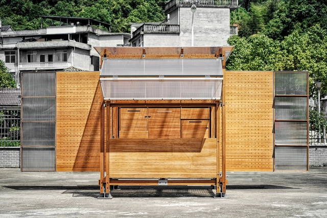 乡村振兴流动工作舱——新型竹构空间装置 / 南京大学建筑与城市规划学院 - 建筑图, 景观装置