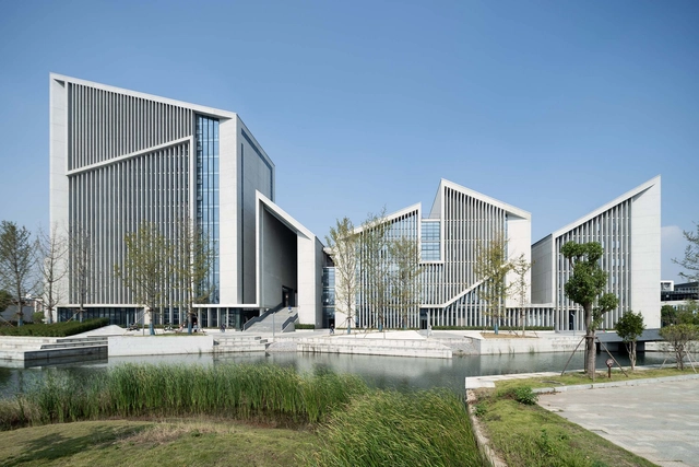 Jiangxi College of Construction Complex / Architectural Design and Research Institude of SCUT - Exterior Photography, Library, Facade