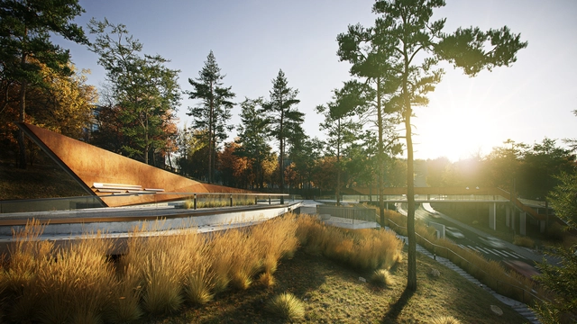 Memorial to the Heavenly Hundred Heroes / Guess Line Architects - Exterior Photography, Memorial Center, Forest