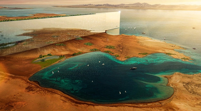 Arábia Saudita planeja arranha-céu espelhado de 170 quilômetros de comprimento - Imagem de Destaque