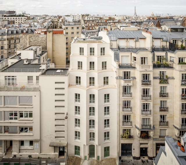 Jean-Bart 街 8 栋住宅 / Jean-Christophe Quinton architecte - 建筑图, 公寓, 表皮, 阳台, 城市