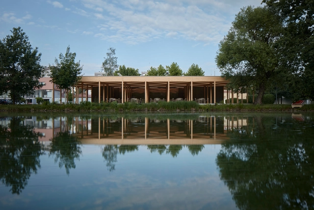 Restaurante jardín / Atelier 111 Architekti - Fotografía exterior, Restaurant, Jardín, Fachada