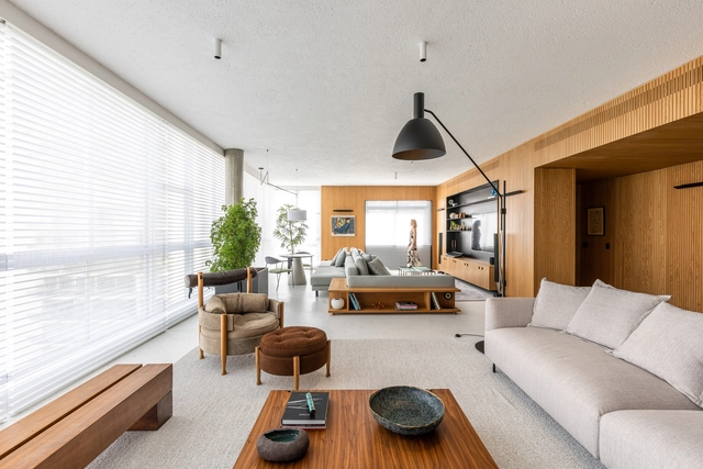Apartamento Buenos Aires / Terra Capobianco - Fotografia de Interiores, Interiores De Apartamentos, Viga, Mesa, Cadeira