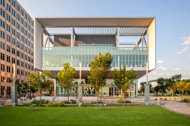 Biblioteca River Center Branch / Schwartz/Silver Architects + WHLC Architecture - Fotografía exterior, Centro Comunitario, Fachada