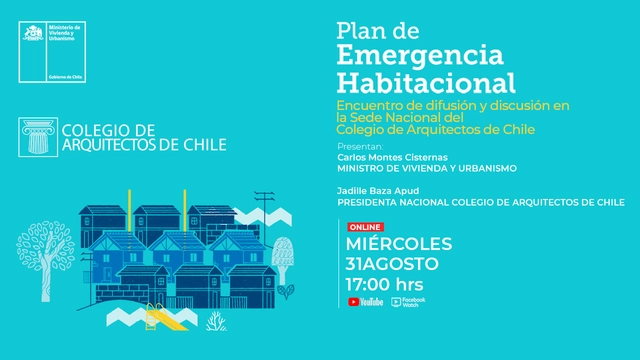Presentación "Plan de Emergencia Habitacional" en Colegio de Arquitectos de Chile - Imagen Principal