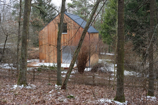 Weekend House in the Woods / System Recovery Architects - Exterior Photography, Houses, Door, Forest
