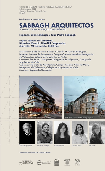 Conferencia Sabbagh Arquitectos: Proyecto Núcleo tecnológico Barrio Bellavista - Imagen Principal