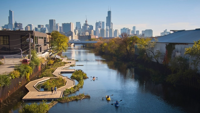 Wild Mile，芝加哥水上生态园 / SOM - 建筑图, 公园, 城市