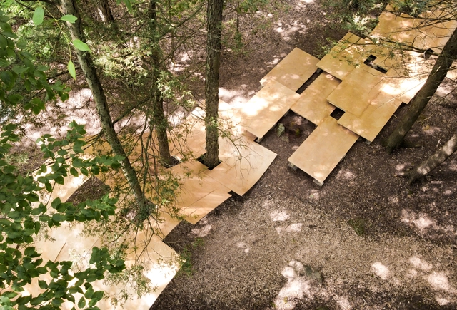 Instalação Peak-A-Boo / i/thee - Fotografia de Exterior, Pavilhão , Floresta