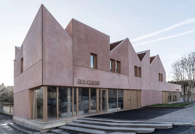 Edifício Ensemble Mereville / Depeyre Morand Architectures - Fotografia de Exterior, Loja, Fachada