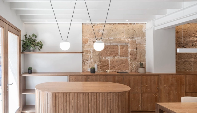 Coworking Sant Magì / BARRI Studio - Interior Photography, Cowork Interiors, Kitchen, Table, Countertop, Chair, Sink