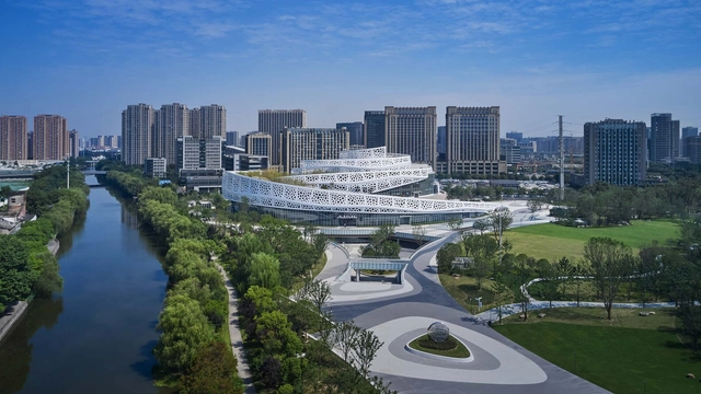 杭州运河中央公园（二期）/ 浙江省建筑设计研究院 - 建筑图, 剧院, 花园, 表皮, 城市