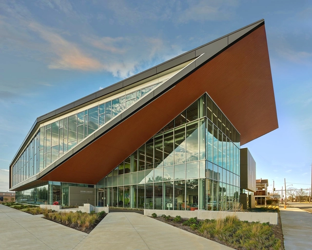 派恩布拉夫总图书馆 / Polk Stanley Wilcox Architects - 建筑图, 图书馆, 表皮