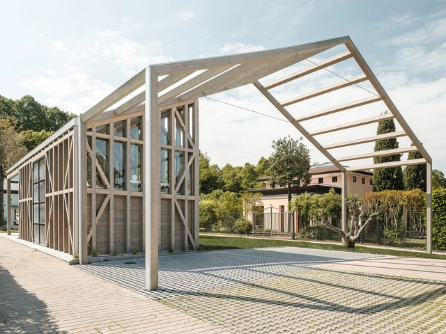 sculpture atelier galliani montecchio  / NAT Office - Exterior Photography, Offices, Facade, Beam