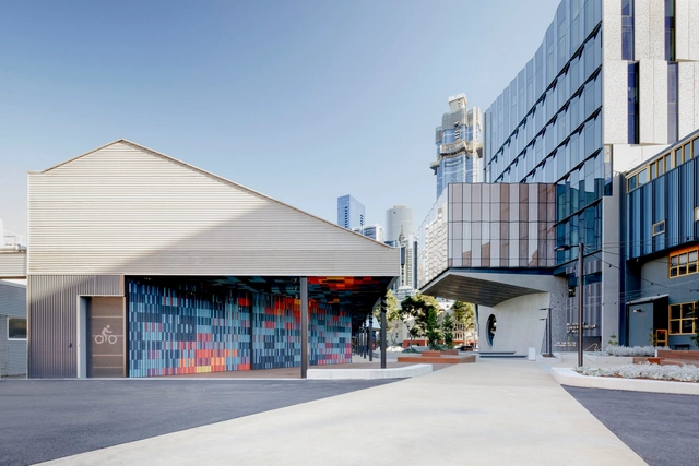 墨尔本大学南岸之旅“终点” / Searle x Waldron Architecture - 建筑图, 加建项目, 表皮
