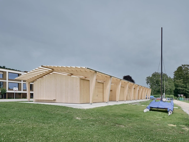 Nautical Center  / Atelier Pulver Architectes - Exterior Photography, Detail, Facade