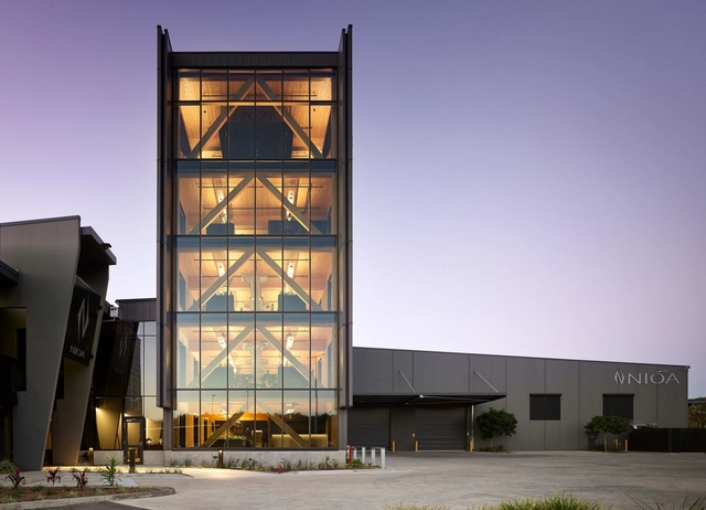NIOA Timber Tower / KIRK Studio - Exterior Photography, Office Buildings, Facade