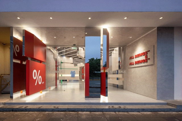 ALL BEINGS上海首店 / ROOI 诺亿设计 - 室内图, 零售室内设计, 表皮, 柱, 门