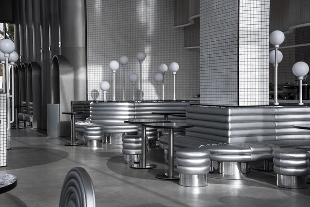 Pastelería MO / Masquespacio - Fotografía interior, Interiores De Restaurantes Y Bares, Fachada, Iluminación