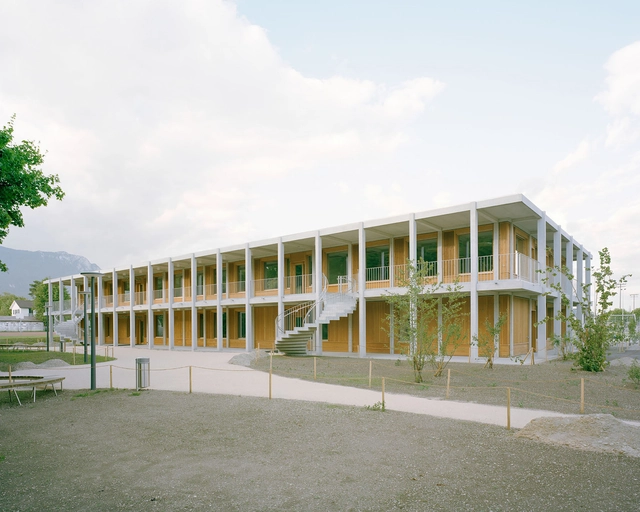 Brühl Solothurn School Complex / Kollektiv Marudo - Exterior Photography, Elementary & Middle School, Facade, Door