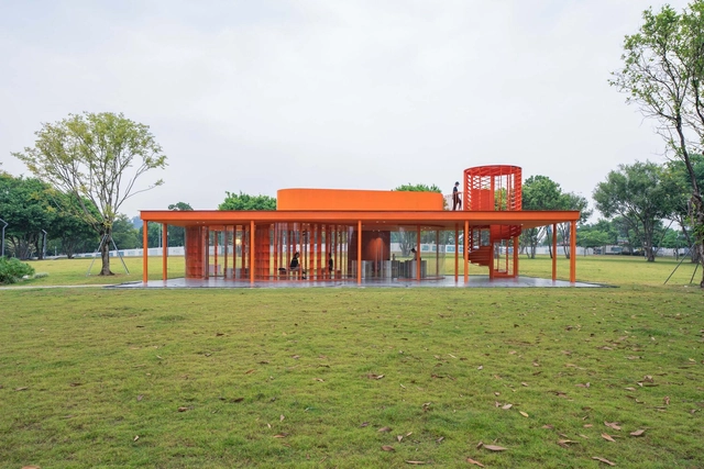 深圳坪山中心公园大草坪城市书房 / 厘米制造  - 建筑图, 图书馆, 表皮, 门