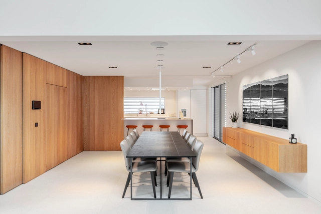 COL Interior House Renovation / Moreno Architecture - Interior Photography, Houses, Kitchen, Door, Facade, Beam, Table, Countertop, Chair