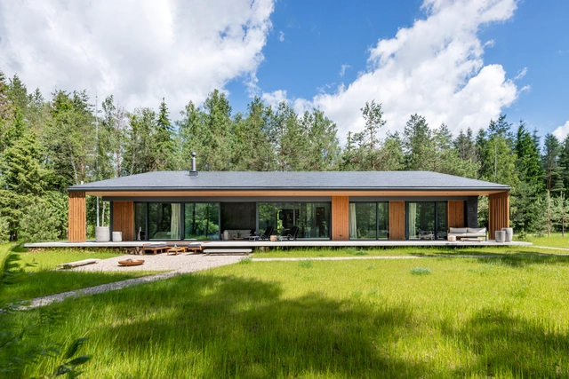 Villa The Lake / Devyni Architektai - Exterior Photography, Houses, Garden, Facade, Door