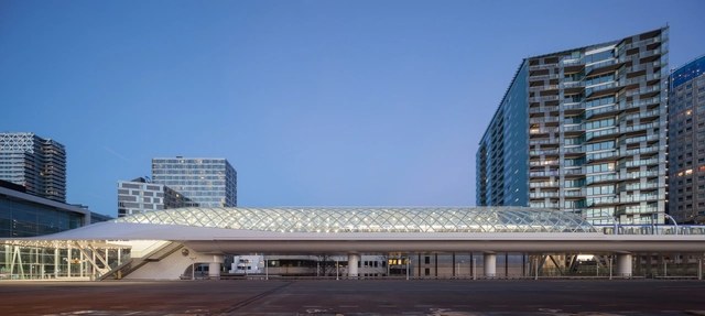 Lightrailstation The Hague / architectural studio ZJA - Exterior Photography, Train Station, Facade
