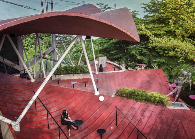 树冠花园 Tanatap / RAD+ar (Research Artistic Design + architecture) - 建筑图, 餐饮建筑, 露台, 扶手