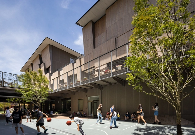 Escola Internacional Yokohama / TAISEI DESIGN Planners Architects & Engineers + Kengo Kuma & Associates - Fotografia de Exterior, Escolas, Fachada