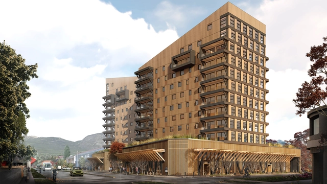 Latin America’s First High-rise Building in Cross Laminated Timber is Built in Chilean Patagonia - Featured Image