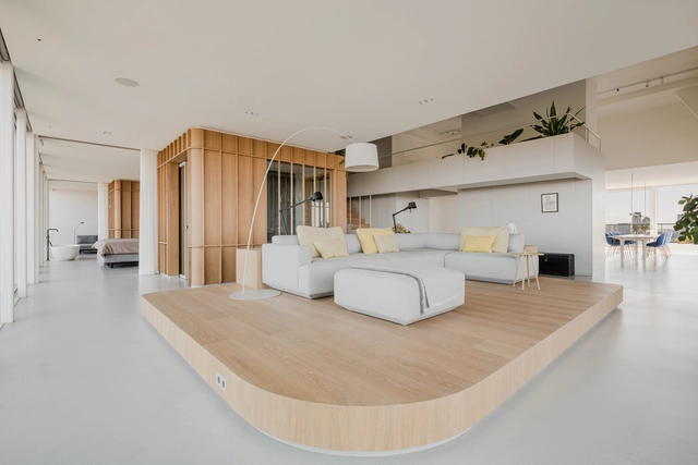 Panorama Penthouse / Bureau Fraai - Interior Photography, Penthouse, Bedroom, Table, Bed, Chair